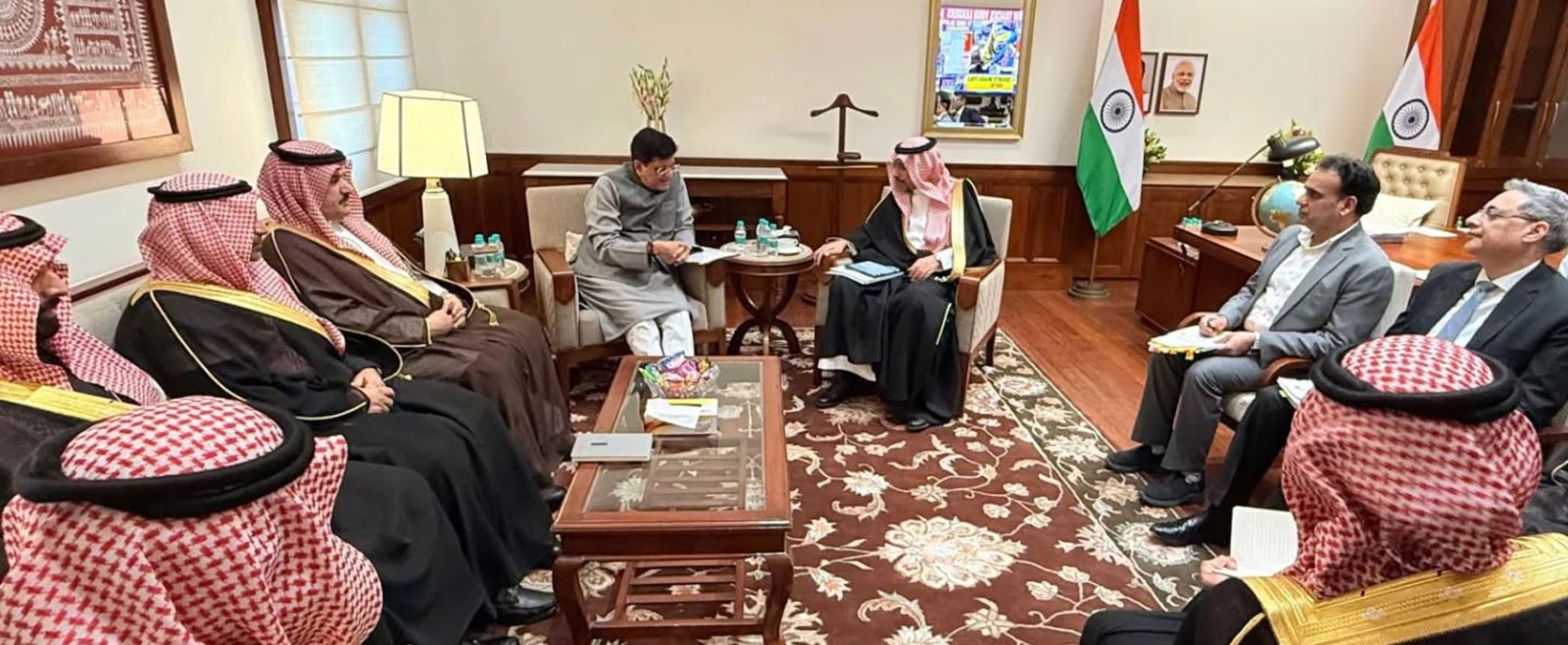 Hon'ble  Minister of Commerce & Industry Shri Piyush Goyal met with Saudi Minister for Industry and Mineral Resources, H.E. Bandar bin Ibrahim Alkhorayef  on October 30 2024.