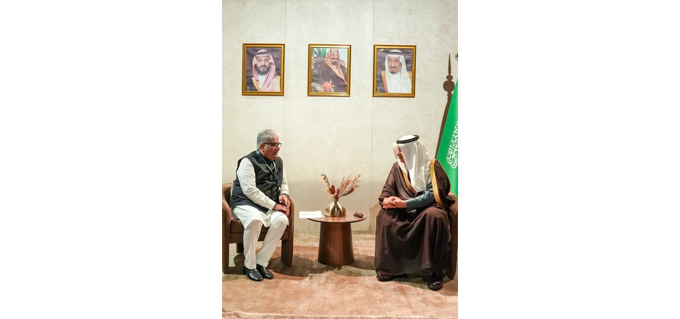 Hon'ble Minister  of Environment, Forest and Climate Change Shri Bhupender Yadav met with Saudi Minister of Environment, Water and Agriculture  H.E. Abdulrahman al-Fadley on the sidelines of  UNCCD COP16 on December 2, 2024.