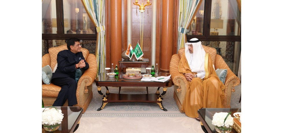 Hon'ble Minister of Commerce & Industry Shri Piyush Goyal met with H. E Khalid Al Falih Minister of Investment, Saudi Arabia on October 30 2024.